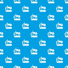 Sewing machine pattern seamless blue