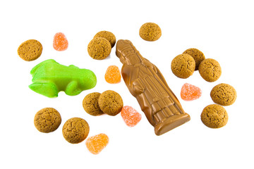 Pepernoten marzipan and a chocolate sinterklaas