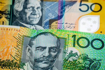 Australian dollar banknote money cash background