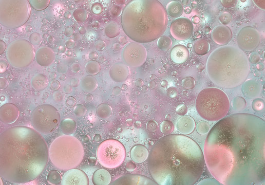 Pale Pink Macro Water & Oil Photography