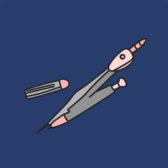 Vector of stationery doodle style