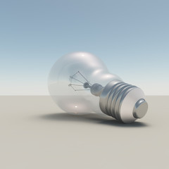 Light bulb. 3D rendering