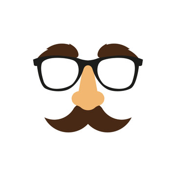 Glasses, nose mask. Vector. Isolated.