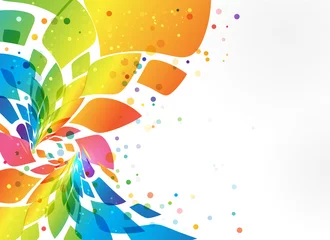 Abstrakter Hintergrund, buntes Element auf weißem Hintergrund © sinaappel