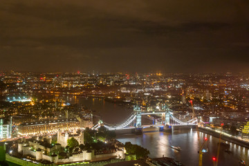 Tower bridge and traffic in London, England