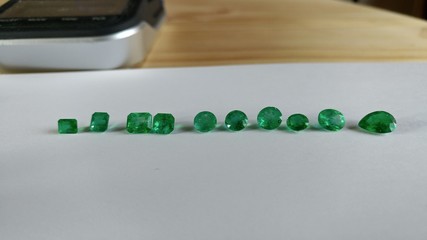 Colombian emerald gemstone and jade cut and raw jewelry 