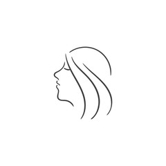 beauty hair girl vector illustration