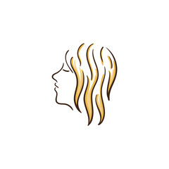 beauty hair girl vector illustration