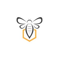 bee vector logo template