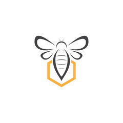 bee vector logo template