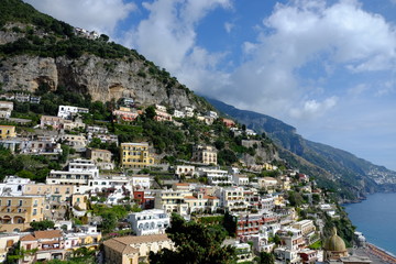 Fototapeta na wymiar View on top of Positano, Italy