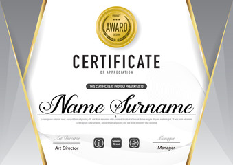 Fototapeta premium Certificate template luxury and diploma style,vector illustration.