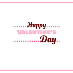 Happy Valentines Day Pink Label