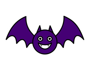 コウモリ(濃い紫)