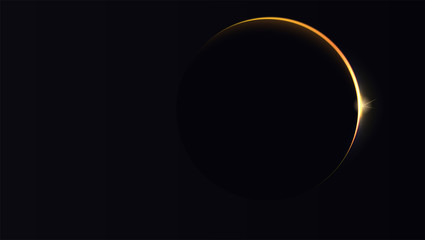 Solar eclipse, astronomical phenomenon. On motives of full sun eclipse. Natural phenomenon. The planet covering the Sun. Template for your cover, poster, packaging for perfumes and cards.