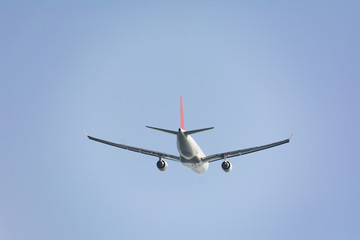 passenger airplane taking off composition photography