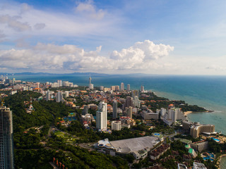 Fototapeta na wymiar Aerial view of Pattaya beach . Thailand.