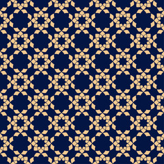 Floral seamless pattern. Golden blue wallpaper background