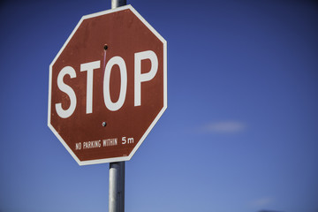 Stop Sign at Traffic Junction