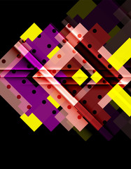 Color arrows on black background