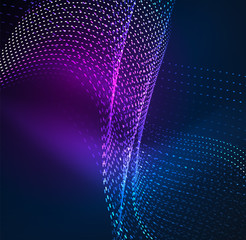Vector wave particles background