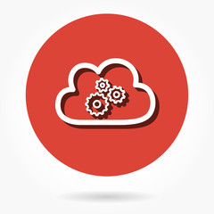 Cloud computing - vector icon.