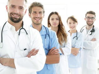 Fototapeta premium portrait of the leading members of the medical center