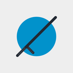 Bludgeon wooden or rubber in flat design