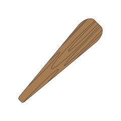 Bludgeon wooden or rubber in flat design