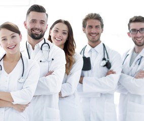 Fototapeta premium portrait of a successful group of doctors interns.