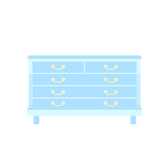 Sideboard flat vector design. It is executed in the old and modern style.