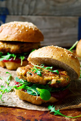 chicken, turkey cranberry burgers