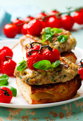 grilled cherry tomato turkey burgers