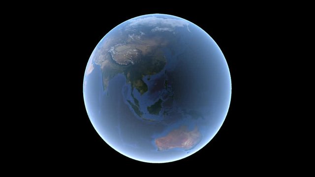 Blue earth ball is spinning on transparent background, isolate globe, 3d rendering, elements of this image furnished by NASA, , PNG format with ALPHA transparency channel