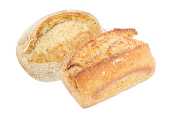 Two loafs of the different wheat sourdough bread