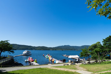 福島県にある桧原湖のイメージ