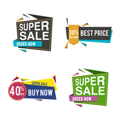 Set of sale banners