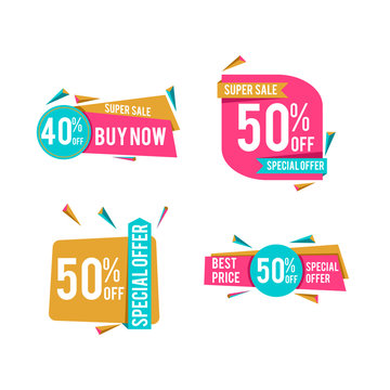 Set of sale banners