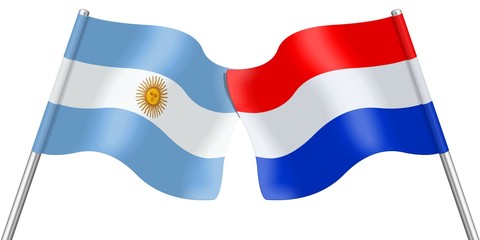 Flags. Argentina and the Netherlands