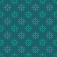  Blue design sea steering wheel pattern vector eps 10