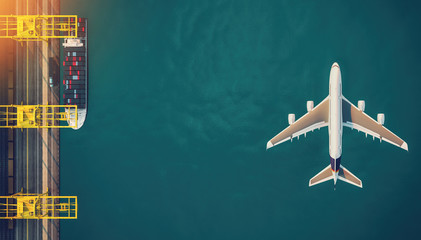 Plane trucks are flying towards the destination with the brightest.