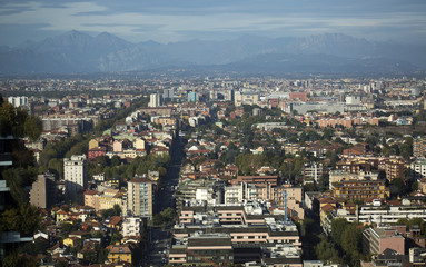 Fototapeta na wymiar Milano veduta dall'alto