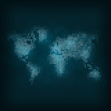 Technology image of globe. The concept illustration