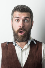 Hipster in shirt and waistcoat.