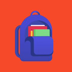School bag vector illustration