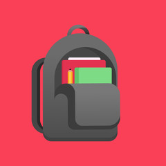 School bag vector illustration
