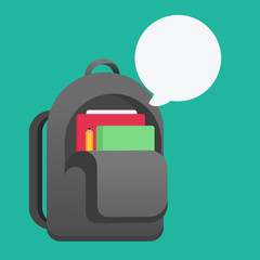 School bag vector illustration