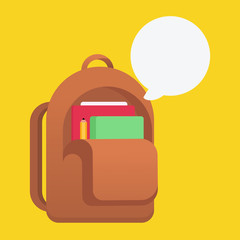 School bag vector illustration
