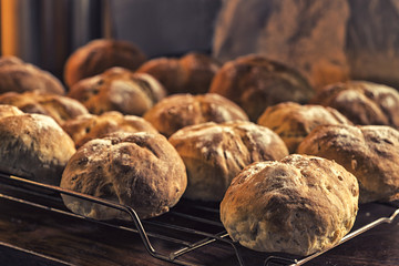 fresh fragrant bread in the morning