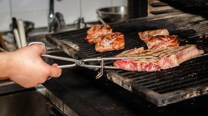 cooks preparing barbecue